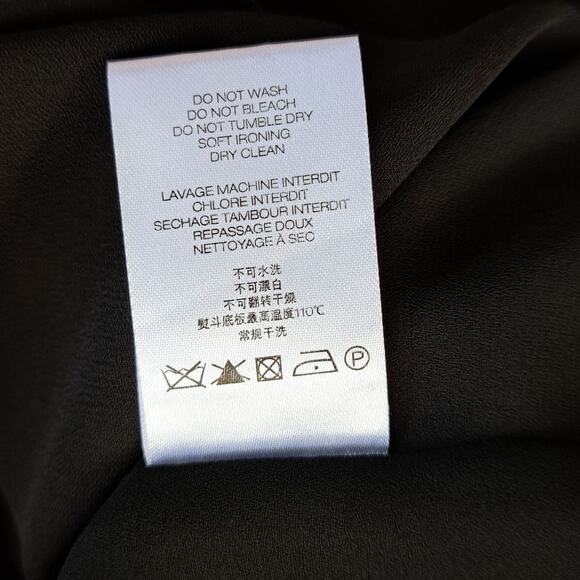 IRO Breen Black Crepe Cutout Long Sleeve Mini Dress Size 40 / Large / 8 Shift - Picture 12 of 13